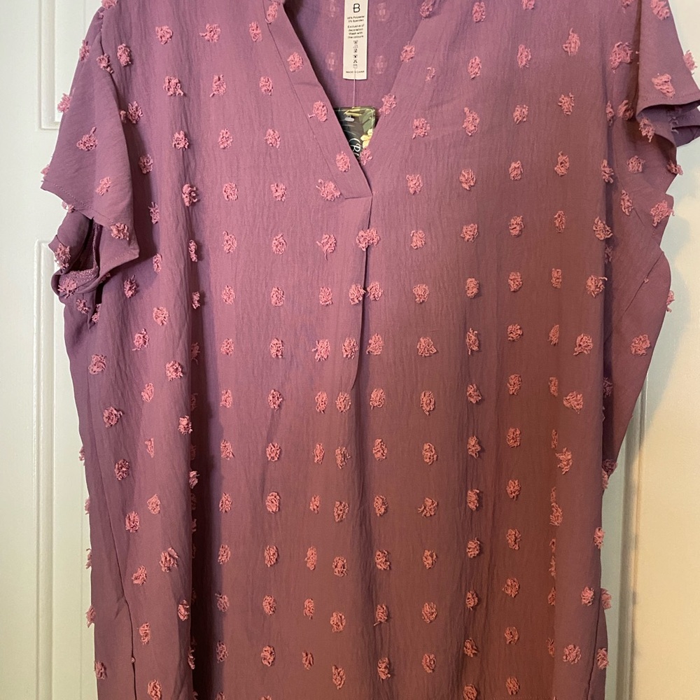 Women's Purple Textured Top